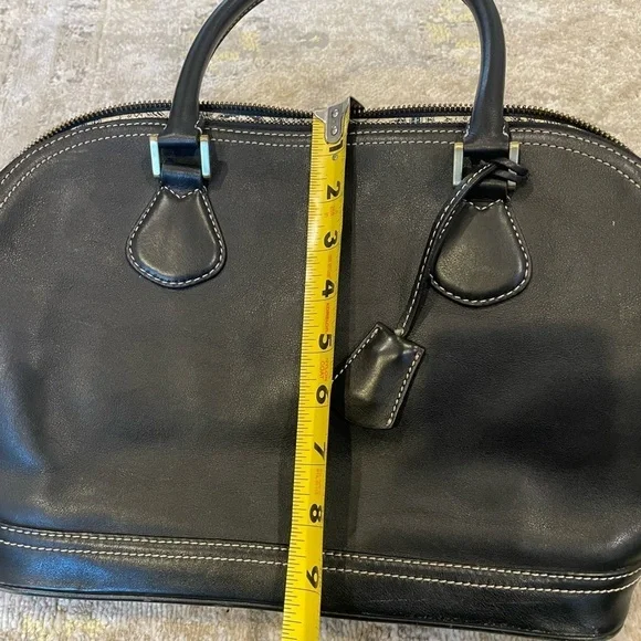 J. Crew Black Leather Satchel Handbag - Picture 9 of 11